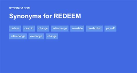 redeeming synonym|other words for redemption.